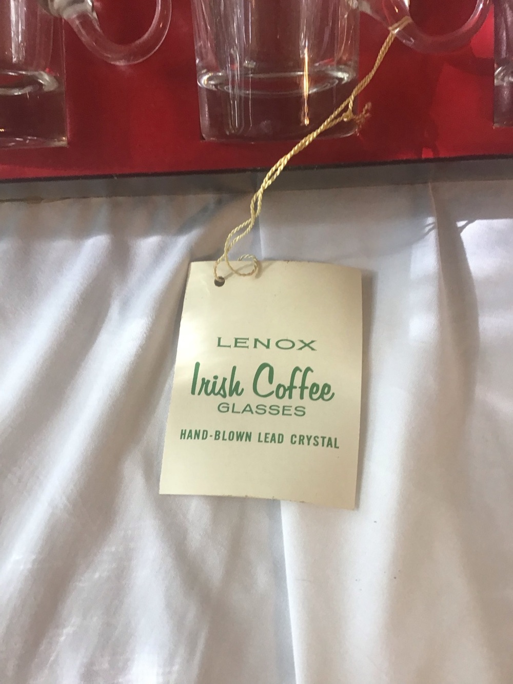 Lenox hand blown Irish coffee glasses